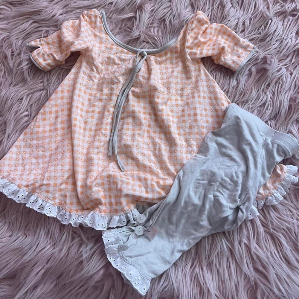 Omi Jo  Peach and Gray Htf size